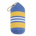 Puesta En Escena 14.5 x 7 in. Navy Yellow Stripe Buoy SHP Printed Pillow PU3115576